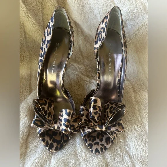 Michael leopard print peep toe heels - Picture 2 of 8